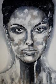 Black And White Acrylic Painting Portrait Xxl Portrait Black White 010367 2017 Acrylic Painting By Anita Kaufmann Portrait Acrylic Painting Portrait Painting