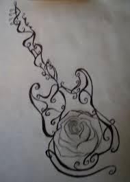 Rose Guitar By Xvioletbeautyx On Deviantart Guitar Tattoo Design Picture Tattoos Music Tattoos