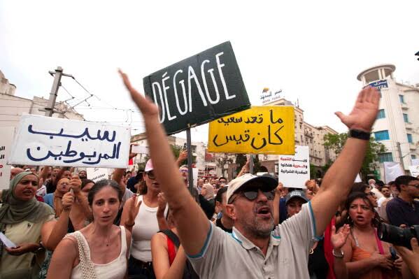 New opposition group plans protest in Tunisia after extreme heat-driven power and water cuts; demonstrators demand Saied's departure