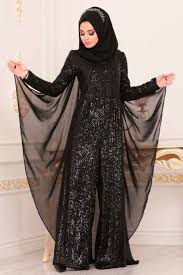 Tesetturlu Abiye Elbise Pul Payetli Siyah Tesettur Abiye Tulum 38870s Teset Moda Stilleri Elbise Siyah Abiye