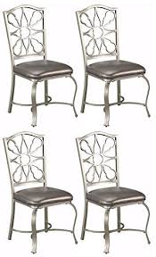 Sig Ture Design By Ashley D390 01 Shelly Dining Chairs Silver Dining Room Chairs Contemporary Dining Room Sets Furniture