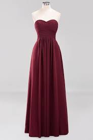Chicloth A Line Chiffon Sweetheart Strapless Ruffles Floor Length Bridesmaid Dress Bridesmaid Dresses Plus Size Bridesmaid Dresses Strapless Bridesmaid Dresses Long Chiffon