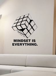 Rubiks Cube Wall Decal Denkweise Ist Alles Vinyl Aufkleber Kunst Dekor Schlafzimmer Design Wandbild Innenarchitektur Sticker Art Office Wall Design Wall Decals