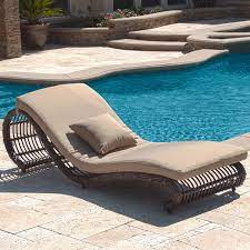 Its sculpted shape disguises the aluminum frame. Kauai Outdoor Wicker Pool Chaise Lounge Chair Set Of 2 Modern Garden Los Angeles By Gdfstudio