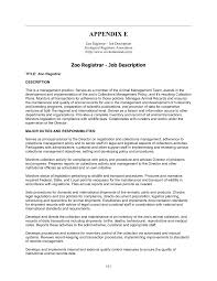 Ecolab is seeking pest control technicians to join its industry pest control workers' position titles and job duties often vary by state. E Zoo Registrar Job Description Animal Care And Management At The National Zoo Interim Report The National Academies Press