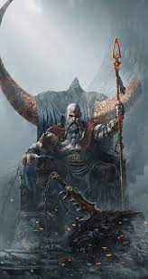 Kratos God Of War Throne Wallpaper In 2021 Kratos God Of War God Of War War Artwork