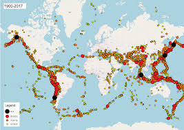 Blue, < 1 day, yellow, < 1 week). Earthquakes Causes Distribution Shallow Deep Quakes Pmf Ias