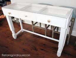Base made of asian hardwood and wood composite covered in antiqued mirrors. Super Makeup Vanity Glass Make Up Ideas Makeup Room Diy Diy Vanity Diy Glass