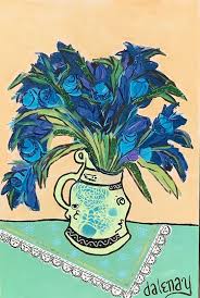 30 fashionable van gogh flowers in a blue vase. Van Gogh Vase Of Blue Flowers Remix 2 Acrylic Painting By Dalene Woodward Artfinder