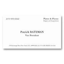 Patrick Bateman Business Cards Business Cards Business American Psycho