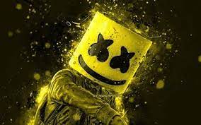 Download Wallpapers Dj Marshmello Christopher Comstock 4k Yellow Neon Lights American Dj Superstars Music Stars Marshmello 4k Artwork Purple Background Neon Light Wallpaper Neon Wallpaper Marshmello Wallpaper