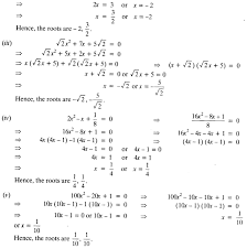 Ncert Solutions For Class 10 Maths Chapter 4 Quadratic Equations E2 1a Quadratics Math Quadratic Equation