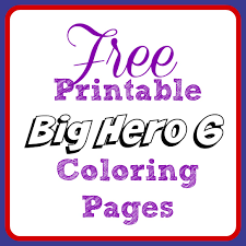 It's a great way to learn the numbers and count! Free Printable Big Hero 6 Coloring Pages