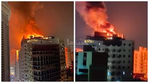 الان/ مصر: حريق هائل يلتهم فندق (صور) – حنبعل أف أم