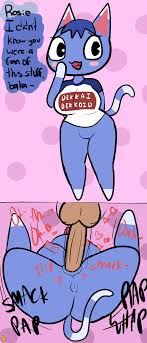 2020 animal crossing comic feline female half-dressed instant  loss 2koma klutzatdusk lying on back mating press motion lines nintendo  onomatopoeia pussy rosie (animal crossing) sex shortstack spoken heart  tongue