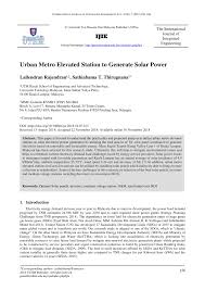 No.43, jalan suasana 2/2 bandar tun hussein onn 43200 cheras selangor darul ehsan malaysia contact no: Pdf Urban Metro Elevated Station To Generate Solar Power