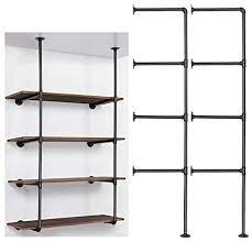 Check spelling or type a new query. Liantral Industrial Wall Mount Iron Pipe Shelf Diy Open Bookshelf Retro Storage Shelves Pipe Shelving Hung Bracket 4 Tier X2 Black Buy Online At Best Price In Uae Amazon Ae