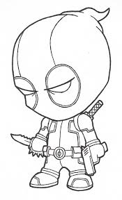 Little Deadpool Lines By Josh308 On Deviantart In 2020 Cool Cartoon Drawings Deadpool Drawing Easy Cartoon Drawings