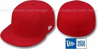 New Era 59fifty Blank Solid Red Fitted Hat On Hatland Com Fitted Hats Hats Red Fitted Hat
