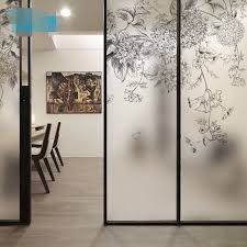 Aliexpress Com Buy Decorative Self Adhesive Static Cling Frosted Stained Window Film Custom Sticker Black Window Film Window Film Designs Drawing Room Decor