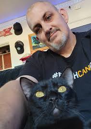 Bing Davis Dayton artist and former CW art teacher in Premier health  magazine hopefully winning the fight with cancerous spot