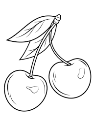 Funny face cherries coloring pictures, worksheets for your child. Two Cherries Coloring Page From Cherry Category Select From 25238 Printable Crafts Of Cartoons N Tattoo Stencil Outline Tattoo Outline Drawing Cherry Drawing