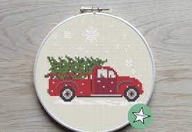 Christmas ball is a counted cross stitch pattern. Christmas Cross Stitch Pattern Christmas Truck With Tree Christmas Decoration Christmas Ornament Pdf Instant Download Holiday Cross Stitch Patterns Cross Stitch Christmas Ornaments Cross Stitch Tree