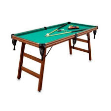 Home Styles Real Shooter Space Saving 6 Foot Billiard Table Set In Cherry Finish Bedbathandbeyond Portable Pool Table 6 Foot Pool Table Pool Tables For Sale