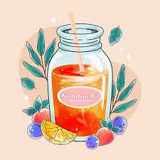 Download Watercolor Kombucha Tea Illustration With Fruits For Free Tea Illustration Kombucha Tea Kombucha