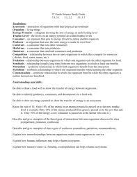 Natural sciences and technology grade 5. Study Guide Ecosystem Test