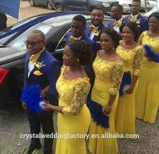 Source Wholesale Elegant Alibaba Long Sleeve Royal Blue Purple Green Sheath Long Lace Yellow Bridesmaid Dresses Yellow Bridesmaids Bridesmaid Dresses Long Lace