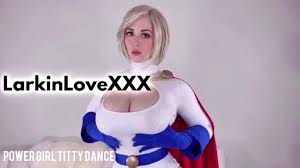 Power Girl Seduces you with her Big Giant Tits Larkin Love 