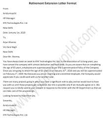Sample letter request for extension of thesis/ research work submission. Retirement Extension Letter Format Extension Letter Sample