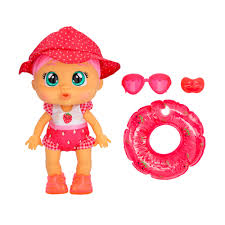 Cry Babies Fun n' Sun Ella 10" Baby Doll with a Strawberry Themed Swimsuit  Plus 6 Accessories