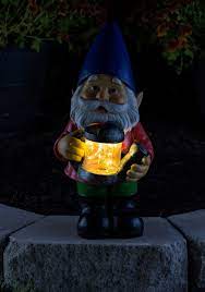 Bird feeder gnome solar garden statue. Trinx Hat Gnome Solar Powered Led Outdoor Garden Light Reviews Wayfair