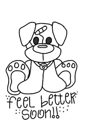 Sending a cute coloring page will make them feel good, helping them recover from their blues. Feel Better Soon Block Letter Coloring Pages