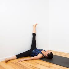 You Ll Feel So Much Better After This Restorative Wall Yoga Sequence In 2020 Wall Yoga Legs Up The Wall Yoga Sequences