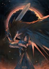 armor, full moon, leg armor, plate armor, holding sword - Anime R34