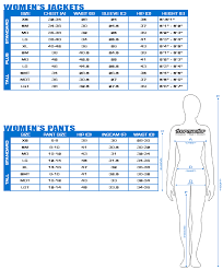 Tourmaster Motorcycle Apparel Gear Sizing Charts