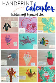 Preschooler Handprint Present Idea View From The Fridge Handprint Calendar Preschool Kids Calendar Toddler Christmas Gifts