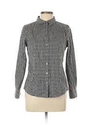 Details About Nwt Talbots Women Black Long Sleeve Button Down Shirt 10 Petite