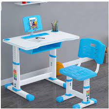 The pottery barn kids parsons smart desk has it all — functionality, technology, and a design that step2 deluxe art master kids desk ($95): Boys Girls Blue Height Adjustable Children Study Table With Big Storage Drawer Erwazi Kids Desk And Chair Set Bookstand And Embedded Grooves For Pens Tables Chairs Home Kitchen Rayvoltbike Com
