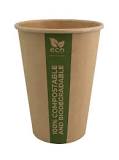 PLA paper cup. Made of cellulose with a PLA coating