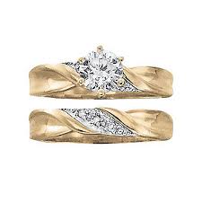 Fingerhut wedding sets / amouria diamond 10k rose gold 1/6. Fingerhut Saberlin Collections 18k Gold Over Sterling Silver Round Cz And Diamond Accent Bridal Set