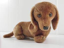 Vintage 1976 Stuffed Dachshund Wiener Dog Dakin Plush Animal Toy 12 Puppy Brown Big Eyes Head Animal Plush Toys Plush Animals Vintage Dachshund