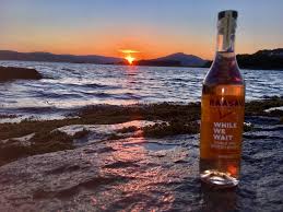 Raasay Whilewewait Whisky Sunset Whisky Distillery Izze Bottle