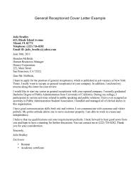 Cover Letter Template For Receptionist Cover Letter For Resume Job Resume Samples Cover Letter Sample