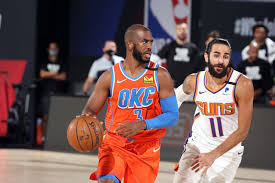 The phoenix suns are interested in acquiring oklahoma city thunder guard chris paul, espn's brian windhorst and tim bontemps reports. Phoenix Suns Oklahoma City Thunder Discussing Potential Chris Paul Trade Mo And Sports