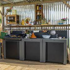 une cuisine exterieure bien equipee leroy merlin kitchen window design bohemian dining room decor diy outdoor kitchen