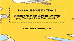 We did not find results for: Materi Bahasa Indonesia Tema 6 Subtema 1 2 Dan 3 Kelas 6 Sd Youtube